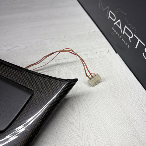 09-13 BMW E90 E92 M3 DCT CIC LEATHER CENTER CONSOLE TRIM 7903962 CARBON FIBER
