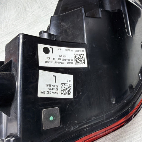 BMW G82 M4 21-24 REAR LEFT QUARTER PANEL MOUNTED TAIL LIGHT ASSEMBLY