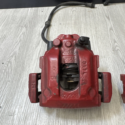 01-06 E46 M3 Rear Brake Calipers Left Right Pair Set Original Red