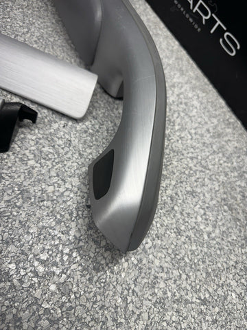 01-06 BMW E46 M3 Coupe Interior Armrests Trim Set Brushed Aluminum *4 Tabs