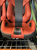 BMW 21-24 G80 M3 Sedan Front Carbon Bucket Seats Fiona Red Leather Powered