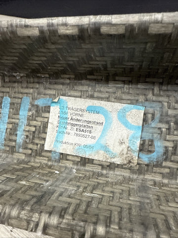 01-06 BMW E46 M3 Front Bumper Rebar Reinforcement Beam 51117893527 7893527