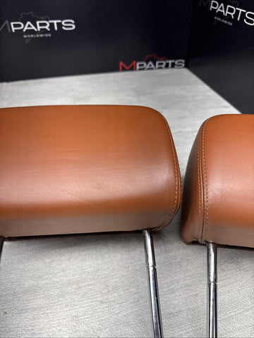 2001-2006 BMW E46 M3 Convertible Cinnamon Rear Headrests Head Rests Pair OEM
