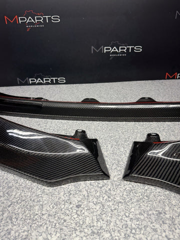 NEW Carbon Fiber V Style Front Bumper Lip 21-26 BMW G80 G82 G83 M3 M4