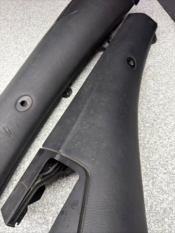 01-06 BMW E46 M3 Convertible Rear Top Lateral Trim Panel Pair Black OEM *notes*