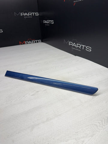 01-06 BMW E46 M3 3-Series Rear Left Quarter Moulding 2694731 Topaz Blue