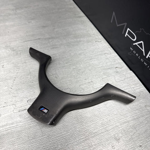 OEM 01-06 BMW E46 M3 Lower Steering Wheel Trim Cover Plate Titan Shadow Grey