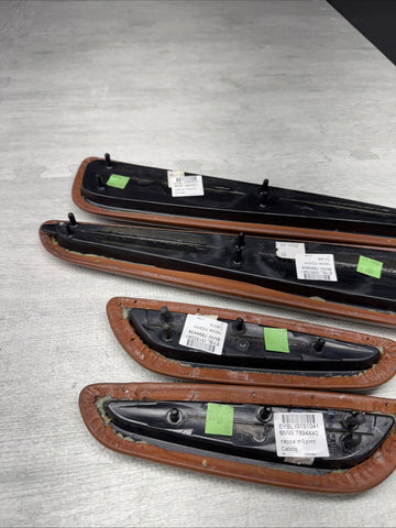 01-06 BMW E46 M3 Convertible Door Upper Arm Rest Armrest Pads Cinnamon *Damaged*