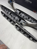 01-06 BMW E46 M3 Convertible Interior Armrests Trim Set Brushed Aluminum *Tabs