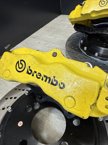 AS IS Set 01-06 BMW E46 M3 BREMBO Big Brake Kit Yellow Calipers Rotors Plug Play