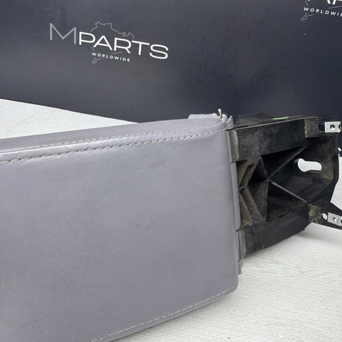 01-06 BMW E46 M3 Center Console Armrest Arm Rest Dove Grey Leather