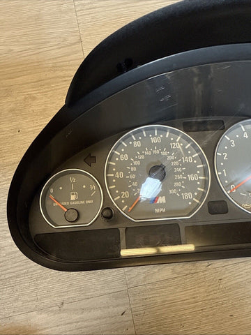 01-06 BMW E46 M3 Instrument Cluster Speedometer SMG *Tiny Cracks In Lens*