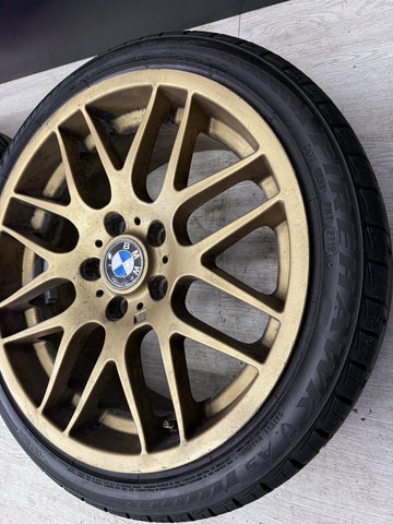 18x8 18x9 CSL STYLE 5x120 BMW E46 M3 Gold 18” Wheels Rims Set (4)