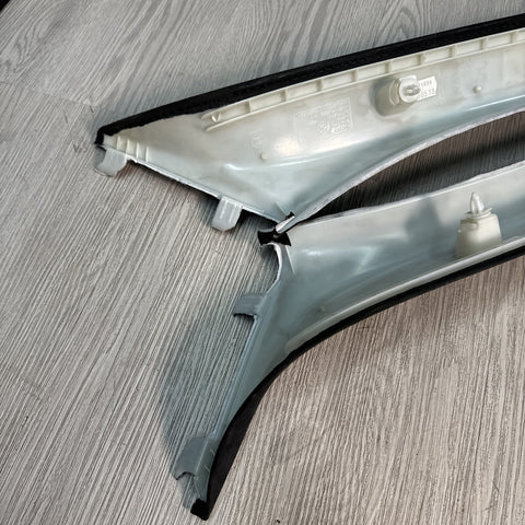 11-17 BMW F10 528 535 550 M5 FRONT A-PILLARS TRIMS COVERS ALCANTARA PAIR