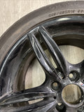 BMW 5 Series 19x8.5 Rim Wheel 5x120 5 Twin Spoke Gloss Black OEM 7842652