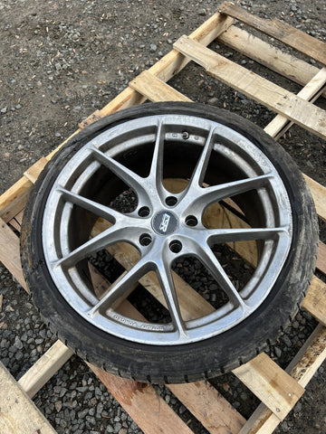 ESR RF2 19x9.5 ET35 5x120 HB 72.56 Silver Wheel Rim *1 Crack 3 Bends