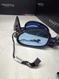 01-06 BMW E46 M3 Side View Door Mirrors Pair Topaz Blue Painted *Notes*