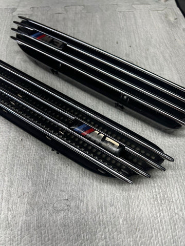 01-06 BMW E46 M3 Left Right Fender Vent Grilles Grills Trims Chrome Genuine OEM