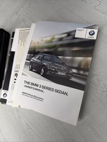 2014 BMW 320i 328i 335i F30 Owners Manual Book Set 01402926810