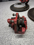 08-13 BMW E90 E92 E93 M3 Rear Brakes Brake Calipers Red & Discs Rotors