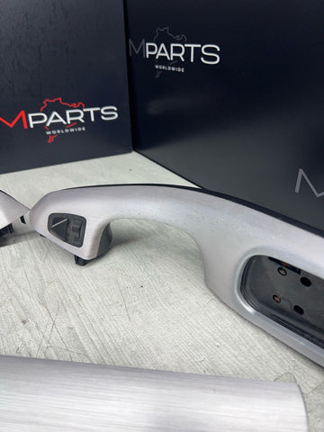01-06 BMW E46 M3 Convertible Interior Armrests Trim Set Brushed Aluminum *Notes*
