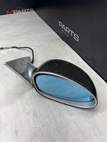 01-06 BMW E46 M3 Side View Door Mirrors Pair Carbon Fiber / Titanium Silver