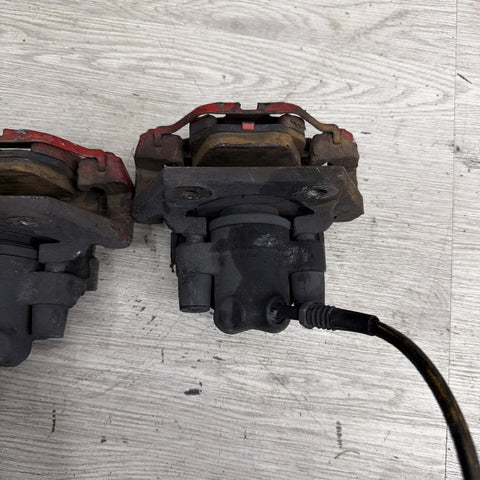 01-06 E46 M3 Rear Brake Calipers Left Right Pair Set Original Red