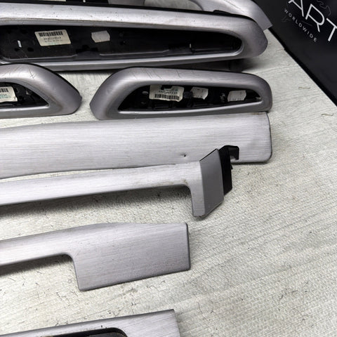 01-06 BMW E46 M3 Convertible Interior Armrests Trim Set Brushed Aluminum *Notes*