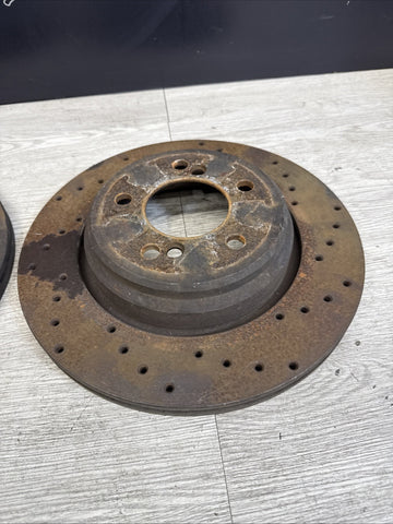 BMW 01-06 E46 M3 Rear Discs Brake Rotors Drilled