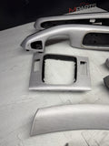 01-06 BMW E46 M3 Coupe Interior Armrests Trim Set Brushed Aluminum *Tab