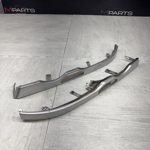 BMW E46 M3 01-06 FRONT RIGHT LEFT HEADLIGHT MOLDING PAIR TITAN SILVER *Notes*