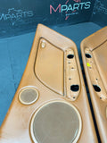 01-06 BMW E46 M3 Convertible Rear Left Right Door Cards Panels Trims Cinnamon