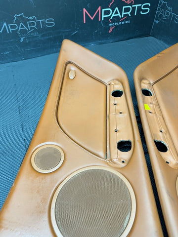 01-06 BMW E46 M3 Convertible Rear Left Right Door Cards Panels Trims Cinnamon