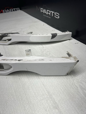 BMW E46 M3 01-06 FRONT HEADLIGHT TRIMS MOLDINGS PAIR ALPINE WHITE