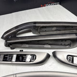 01-06 BMW E46 M3 Coupe Interior Armrests Trim Set Titan Shadow Black *Notes*