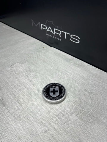 GENUINE HRE WHEEL RIM CENTER CAP OEM BLACK SILVER