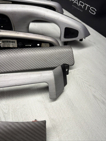 01-06 BMW E46 M3 Convertible Interior Armrests Trim Set Brushed Aluminum *Notes*