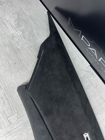 06-10 BMW E60 M5 5 SERIES SEDAN REAR INTERIOR C PILLARS PANELS OEM ALCANTARA