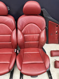 OEM BMW E46 M3 Coupe Leather Seats Door Panels Interior Imola Red Powered Heated