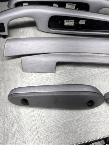 01-06 BMW E46 M3 Convertible Interior Armrests Trim Set Brushed Aluminum *Notes*