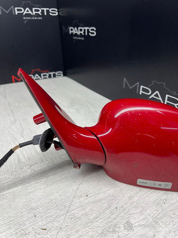 01-06 BMW E46 M3 Side View Door Mirrors Pair Imola Red *Notes*
