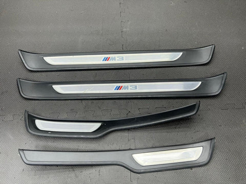 GENUINE 07-11 BMW 3 SERIES E90 M3 SEDAN ENTRANCE DOOR SILLS COVERS SET