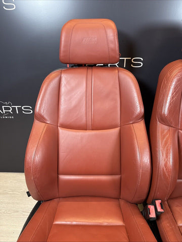 08-13 BMW E92 M3 Coupe Original Fox Red Interior Front Seats Pair Complete