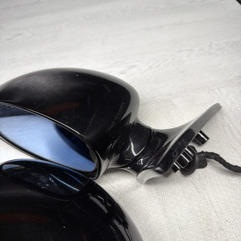 01-06 BMW E46 M3 Side View Door Mirrors Pair Jet Black *Sun Fading*