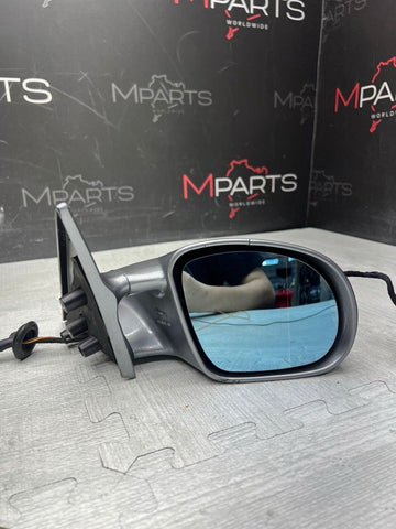 01-06 BMW E46 M3 Side View Mirrors Pair Silver Grey Ac Schnitzer *Cracked*