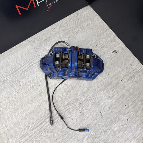 21-26 OEM BMW G80 G82 M3 M4 Front Driver Side Brake Caliper Brembo Blue