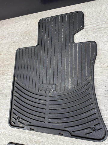 06-10 BMW E64 640 650 M6 Convertible All Weather RUBBER FLOOR MATS SET OEM
