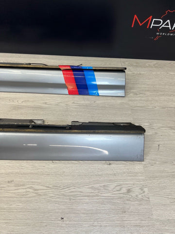 01-06 BMW E46 M3 Rocker Panel Side Skirts OEM Silver Grey + Underbody Glow Light