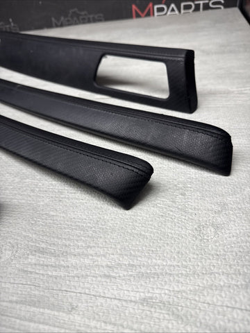 08-13 BMW E92 E93 M3 Interior Trim Set Carbon Leather OEM Genuine *4 Broken Tabs