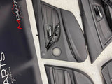 15-18 BMW F80 M3 Sedan Front Rear Door Card Panels Leather Black Set OEM *notes*